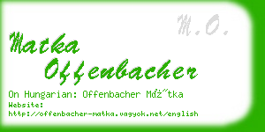 matka offenbacher business card
